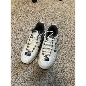 Skechers Memory Foam New Shoes Men's Sz 12 Sport Low Sneakers White Leather Wide